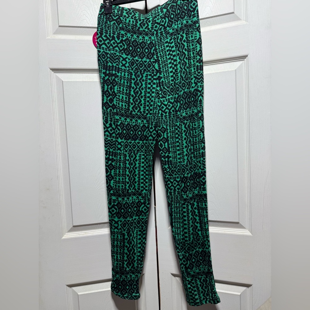 Bongo Green and Black geometric print pants size large - Picture 5 of 5